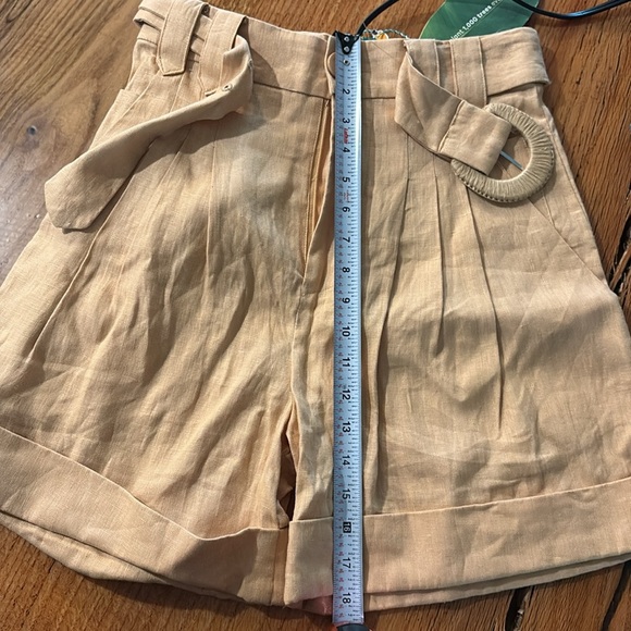 Farm rio belted pleated linen shorts - Picture 4 of 4